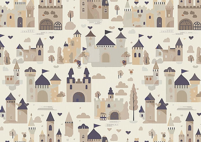 Magic Castle, Stone - Motorised Roman Blind - Image 7